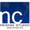 NC Design Studio Architects logo with blueprint background.