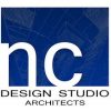 NC Design Studio Architects logo with blueprint background.